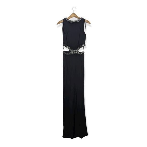 SemSem Dana Black Cut-Out Embellished Gown - Picture 3 of 16